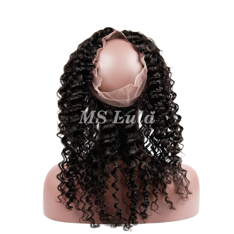 Virgin Hair Deep Wave 360 Lace Frontal Closure 22.5x4x2 With Adjustable Strap - 图片 6